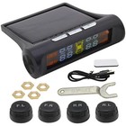 Car TPMS Solar Wireless Tire Tyre Pressure Monitor System LCD Tester +4 Sensors.