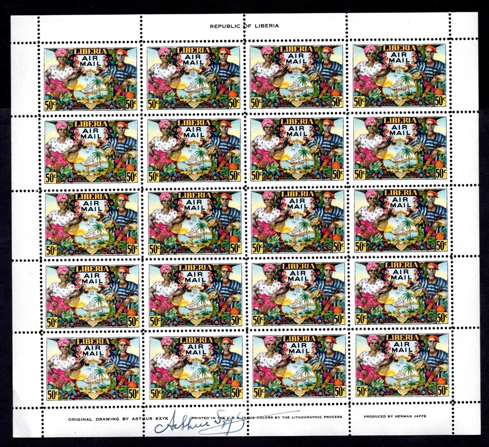 LIBERIA 1949-1952 Sc. #309-312, C63, C64, C69a COLECCIÓN JUDAICA JEHUDIASIMAN Foto 2 de 4