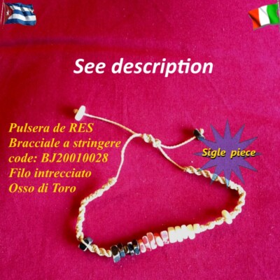 Mangrove Pear Bracelet Bull bone Cuba Trinidad interweaving line Unique piece