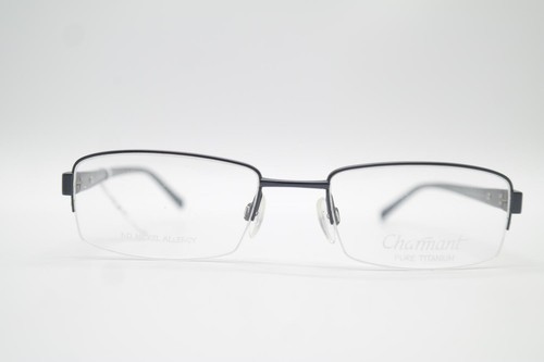 Lunettes Vintage Charmant CH10714 En Titane Argent Noir - Démi-monture, Neuves Sans étiquette