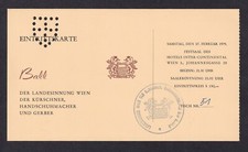 Ballkarte, Ball der Landesinnung Wien der Kürschner , 17. februar 1979