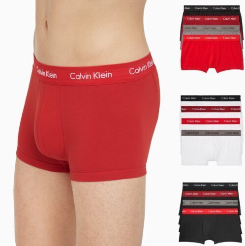 $43 Calvin Klein Underwear Men Black NB2614 3-Pack Cotton Stretch Trunks  Size S