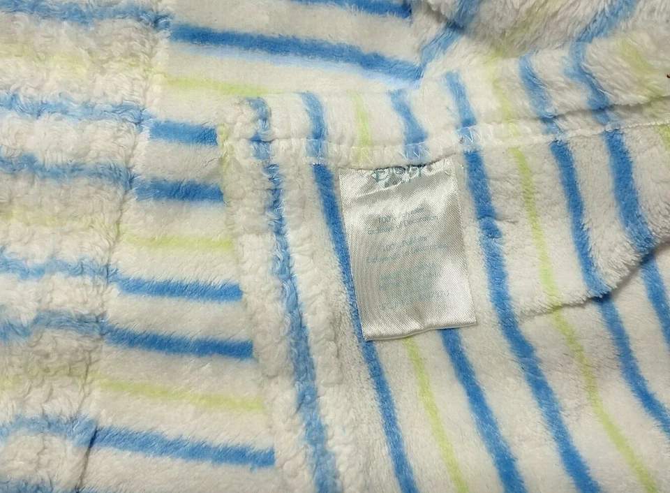 Manta Disney Bebé Linda Como Un Insecto Mickey Mouse Plutón Perro Azul Verde Raya Lovey Foto 4 de 4