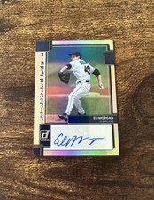 Eli Morgan 2022 Cleveland Indians Donruss Signature Series Silver Prizm Auto RC