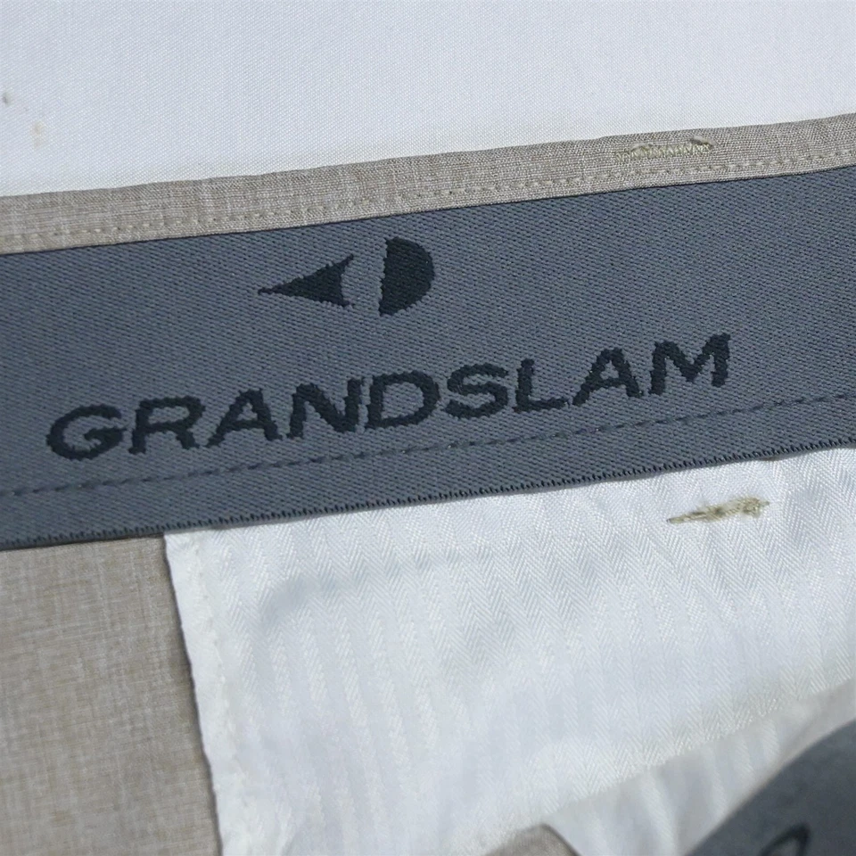 Grand Slam 42 x 9" Khaki Stretch Tech Golf Chino Shorts - Image 3 of 4