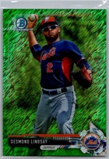 2017 Bowman Chrome Prospects Green Shimmer Refractor /99 Desmond Lindsay #BCP179
