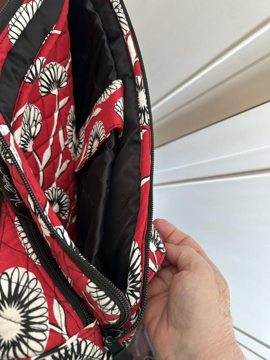 Vera Bradley Laptop Backpack Quilted Black And White With Red And Blue Accents Outlet Essential Backpack - Cotton | Vera Bradley – Vera  main image 3