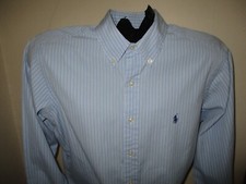 Men's Polo Ralph Lauren Classic Fit L/S Button Down Shirt Size Large 16 32-33