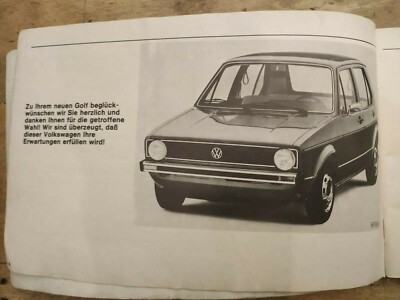 9.4 VW Golf 1 Manual Instruktion Betriebsanleitung 1974 owners