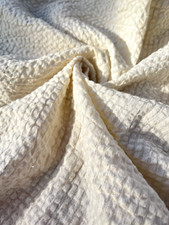 Double Gauze Pin Striped Neutral Organic Cotton Fabric By 2 Meters.