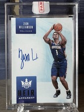 2019 Panini Court Kings Zion Williamson Heir Apparent Rookie Auto #HA-ZWI 66/75
