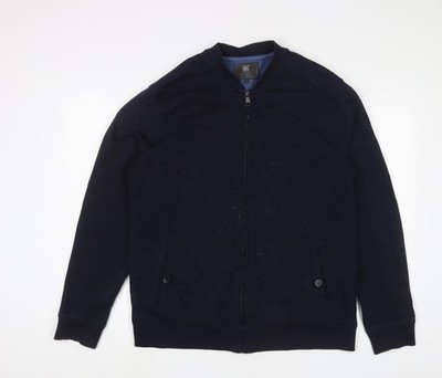 Blaues Sweatshirt mit durchgehendem Reißverschluss für Herren UK Größe L Marks and Spencer