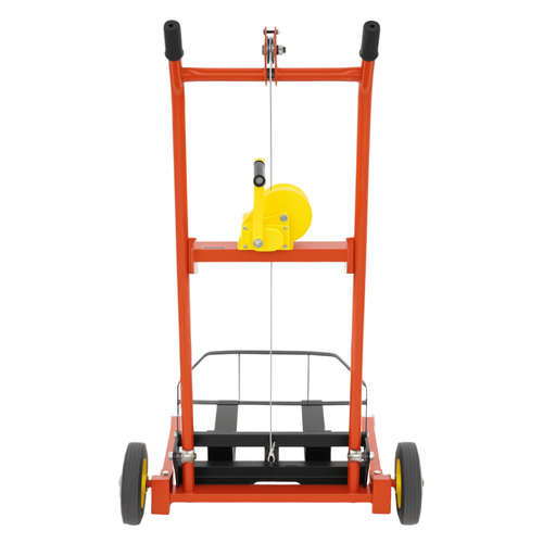 Transpallet impilatore sollevatore materiali 330 libbre con verricello manuale altezza di sollevamento 40" regolabile - Foto 5 di 13