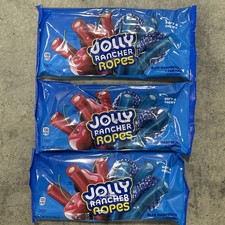 3 Packs Jolly Rancher Rope Blue Raspberry Cherry Candy 10oz Limited Ed.
