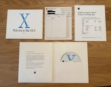 Mac OS X Public Beta CD 2000 plus Original Folder, Booklet  Sales Receipt Rare