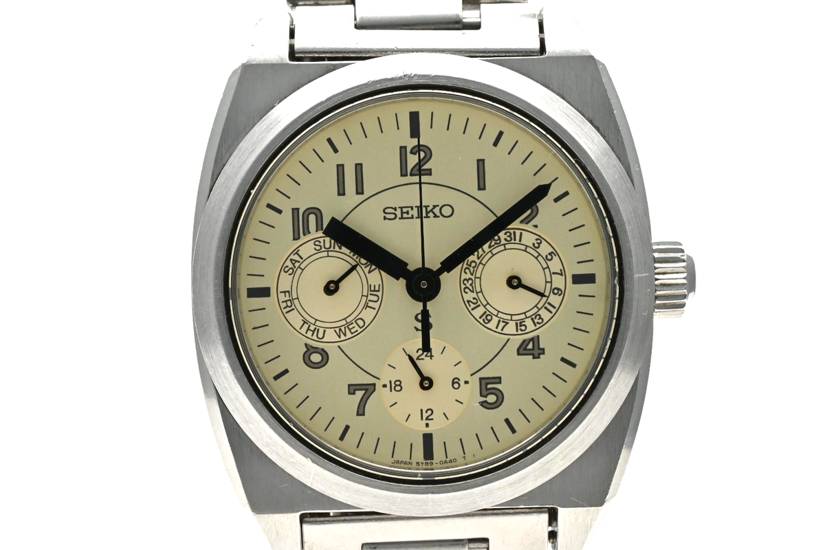 SUS SEIKO 5Y89-0A50 腕時計 S デイデイト付 【廃盤】SEIKO SUS サス