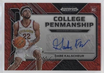 2023-24 Panini Prizm Draft Picks FOTL Red Shimmer 2/9 Gabe Kalscheur Auto 0rd2