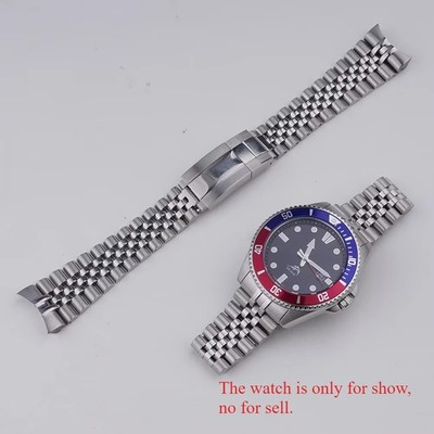 22mm Steel Jubilee Watch Band Bracelet Oyster Clasp For Casio MDV-106B MDV106G