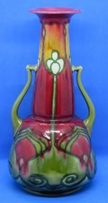 Minton Secessionist red & green glaze vintage Art's & Crafts antique vase
