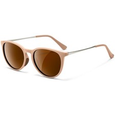 Junior Polarized Sunglasses Vintage Round Children Shades for Girls Boys 5-...