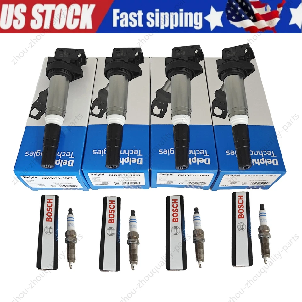 Оригинальная катушка зажигания Delphi и свеча зажигания двойная платиновая Bosch (4 комплекта) для BMW 2,0 л - Изображение 4 из 4