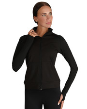 Silky Dance Zip-Up Running Jacket, Long Sleeve Gym Running Top - Women & Girls