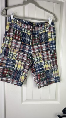 Polo Ralph Lauren Boy's Madras Plaid Patchwork Shorts Sz 18 Youth