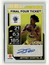 Jeffrey Dowtin Jr. 2025-26 Contenders EuroLeague Final Four Ticket Auto 47/49