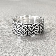 Handcrafted 925 Sterling Silver Celtic Knot Ring Infinity Knot Endless Eternity