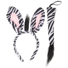 Zebra Headband Set Animal Cosplay Hair Hoop Mixed Material