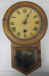 ANTIQUE Hamburg Amerikanische Uhrenfabrik Wall Clock For Restoration Circa 1900