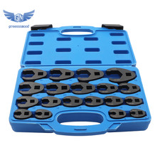 19pcs Crows Foot Wrench Set 12 And 38 Drive Flare Nut Crowfoot Wrench Set 19pcs Crows Foot Wrench Set 12 And 38 Drive Flare Nut Crowfoot Wrench Set