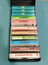 Vinatge Cassette Tape Lot Rock/Pop In Hard Storage Case 11 Total Tapes