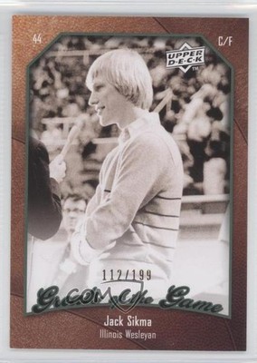 2009 Upper Deck Greats of the Game Numbered to 199 /199 Jack Sikma #27 HOF 0a1