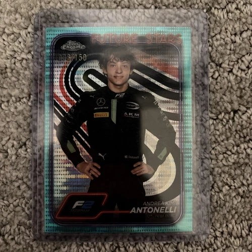 2024 Topps Chrome Formula 1 Aqua Sonar Refractor /150 Andrea Kimi Antonelli