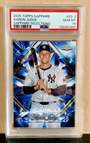 2025 Topps Chrome Sapphire Aaron Judge #SS-3 Sapphire Selections PSA 10 NY MVP