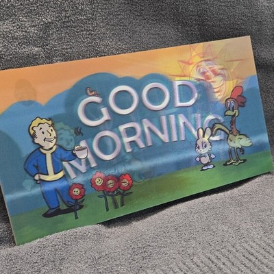 Bethesda Fallout Vault Boy Good Morning Collectible Card