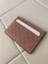 Gucci GG Monogram Leather Card Holder New Wallet