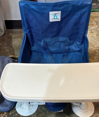 Hiccapop OmniBoost Travel Booster Seat with Tray, Dark Blue