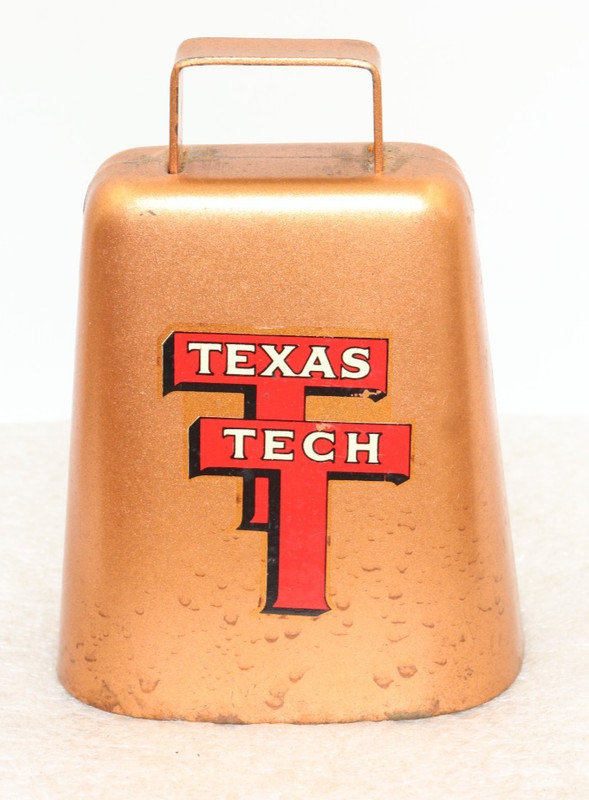 Vintage TEXAS TECH  Red Raiders NCAA Football Metal Cow Bell