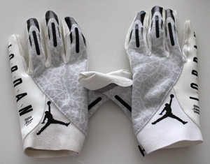 Nike Jordan Vapor Knit Football Gloves Men's XL White/Black/Black