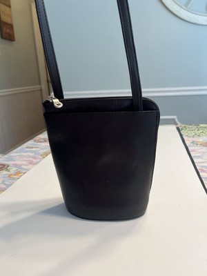Wilson s Leather Black Bucket Crossbody Shoulder Bag Purse
