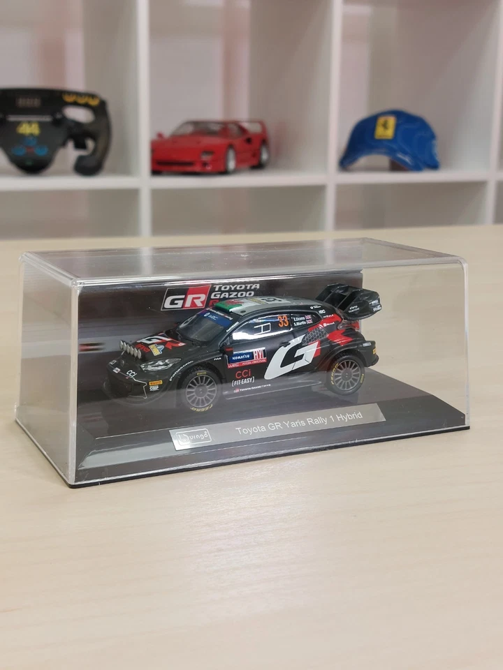 Toyota Yaris GR RALLY1 #33 WRC 2024 Elfyn Evans Scala 1/43 Burago con vetrina - Immagine 2 di 4