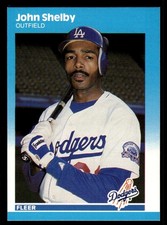 1987 Fleer Update #U-109 John Shelby Los Angeles Dodgers