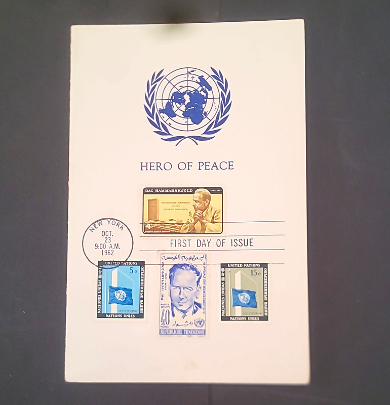 United Nations Dag Hammarskjold Hero of Peace FDI Cover New York Oct 4 1962