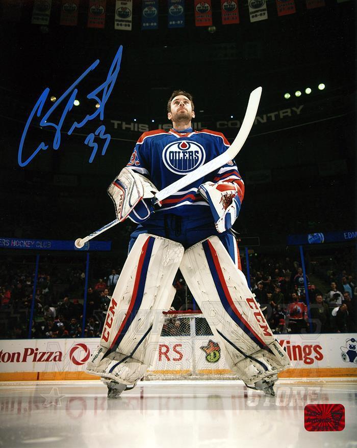 Special sale item Cam Talbot Edmonton Oilers Signed 8x1 Manufacturer OFFicial shop Anthem Pregame Autographed