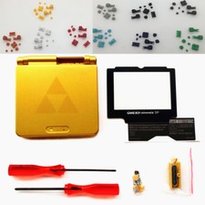 Gold Zelda Housing Shell for GBA SP Gameboy Advance SP - Colors Buttons Optional