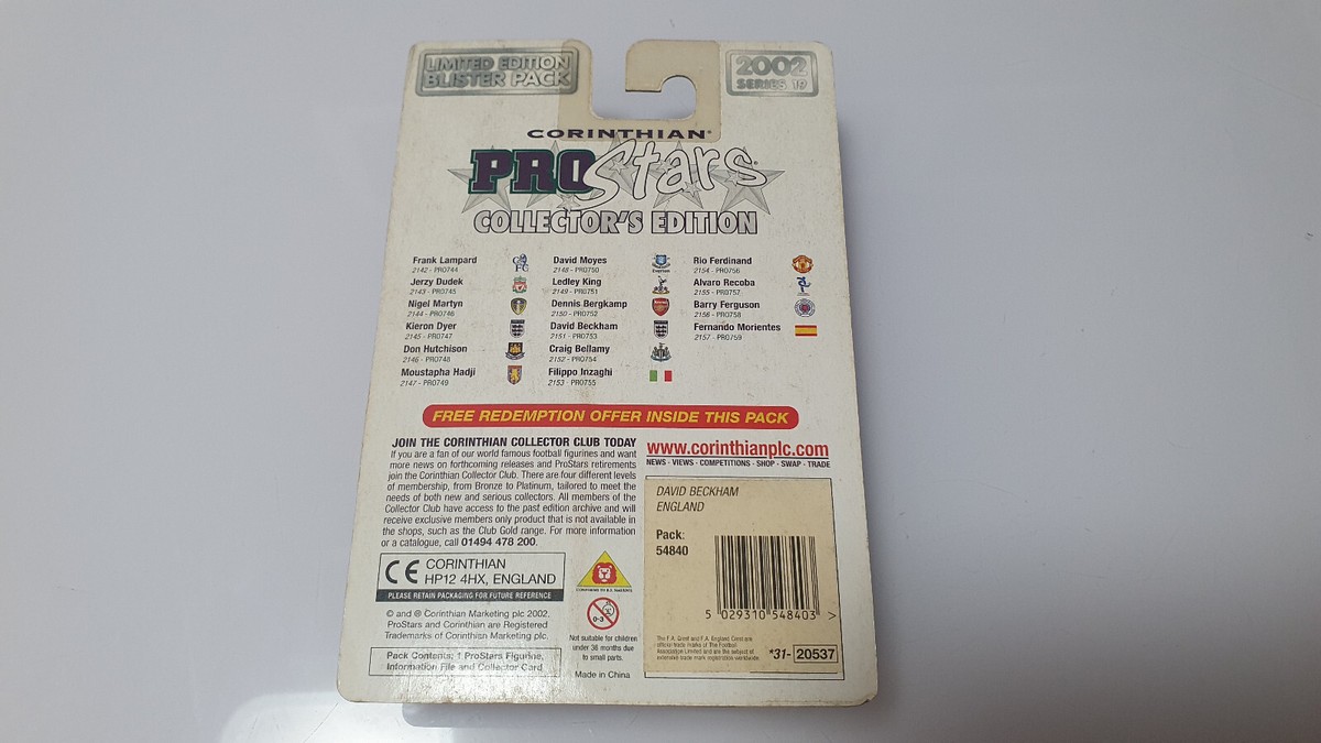 Corinthian Prostars 2002 Series 19 David Beckham (england) Pro753