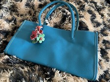 Cute NwOT Y2k Vintage Natalie Anderson Bag Turquoise With Flowers