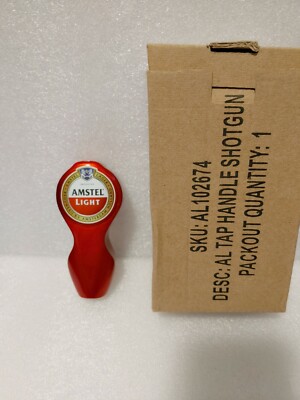 Amstel Light Ruby Red Shotgun Mini NIB 4'' Draft Beer Tap Handle Mancave Bar